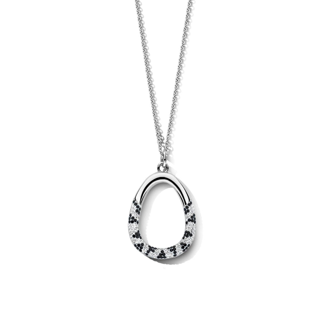 Collier goutte motif zèbre