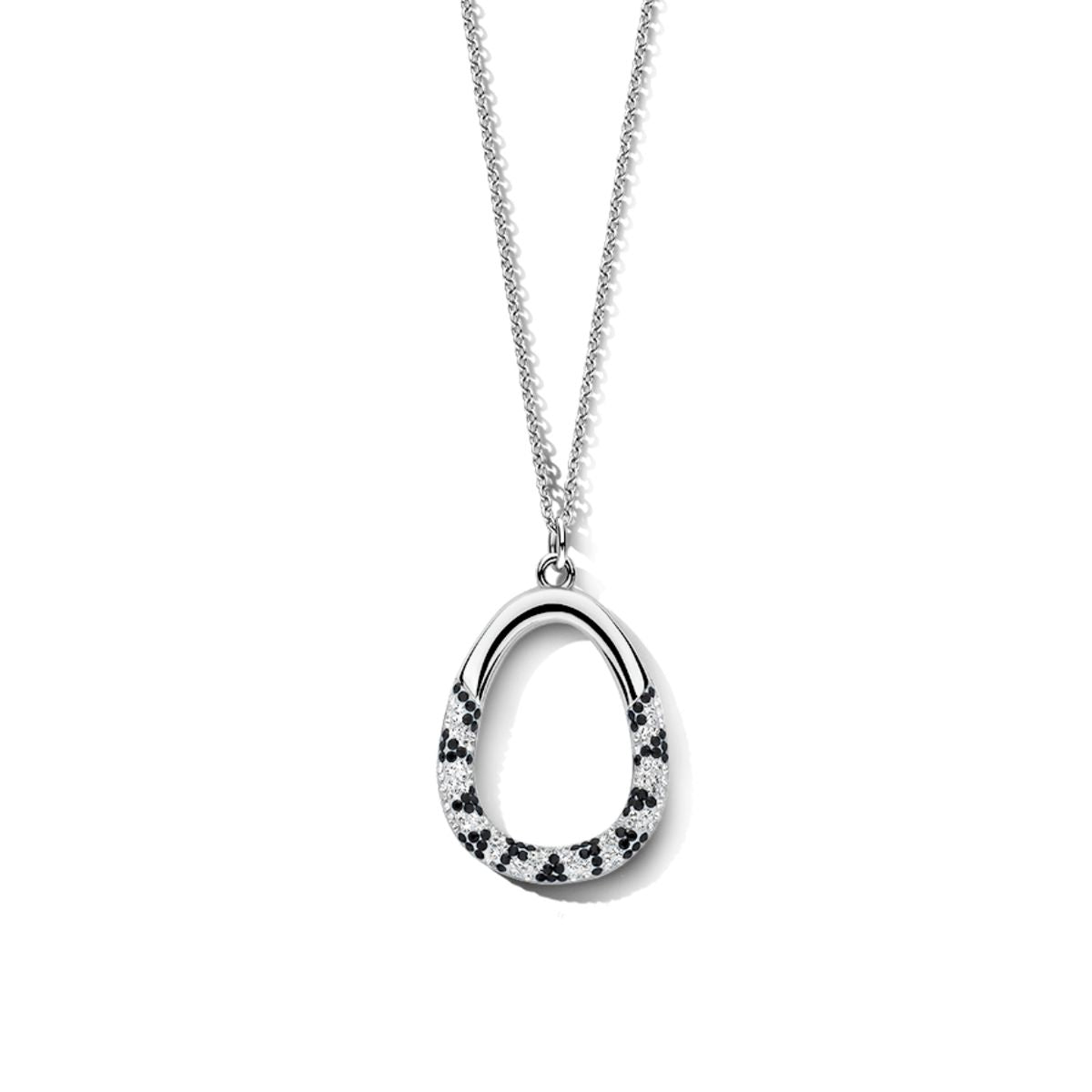 Collier goutte motif zèbre