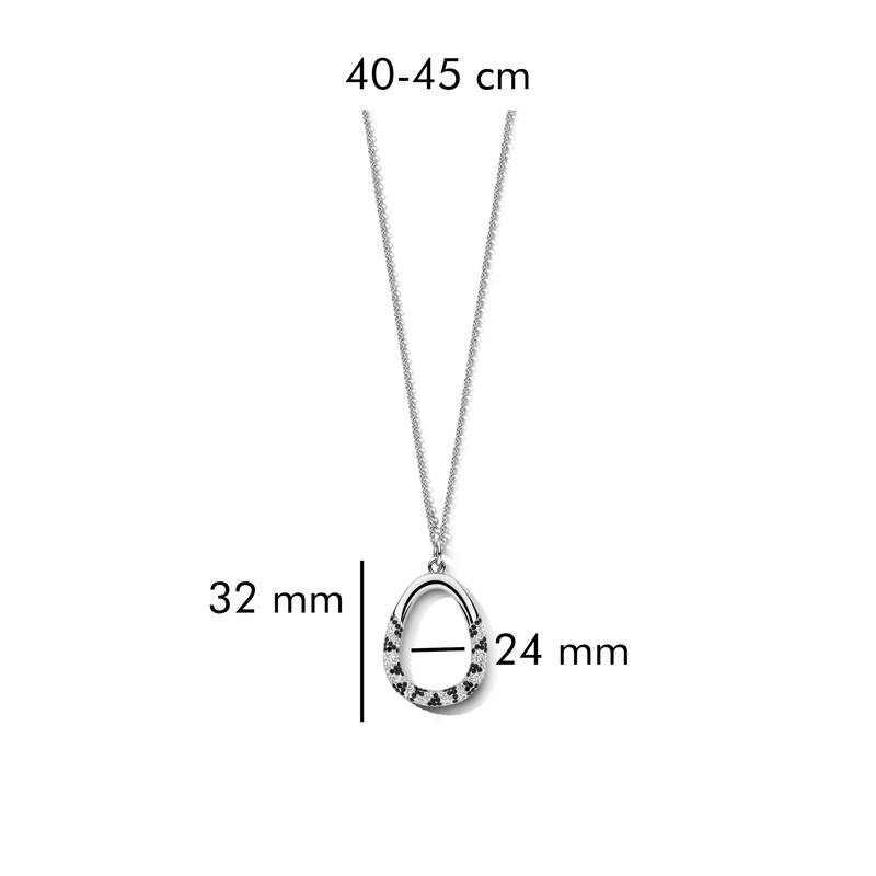 Collier goutte motif zèbre